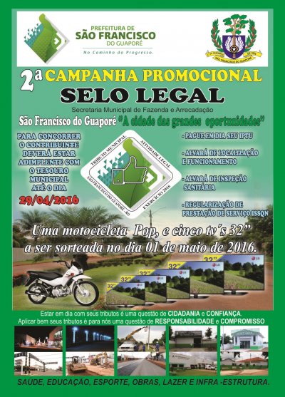 2 ° CAMPANHA PROMOCIONAL SELO LEGAL