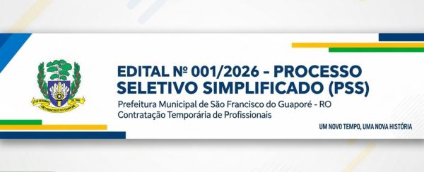 PSS EDITAL N&ordm; 01/2026 - EDITAL DE CONVOCA&Ccedil;&Atilde;O PARA PROVA PR&Aacute;TICA N&ordm; 001/2026